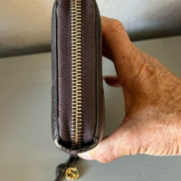 Gucci Large Chocolate Zippy Continental Wallet In Box - Picture 5 of 11